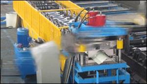 Our powerful Cap Ridge Roll Forming Machine in a factory setting