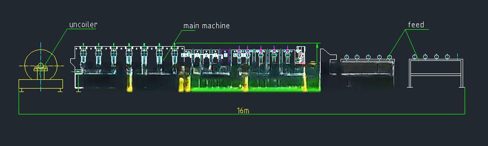 down pipe roll forming machine sketch