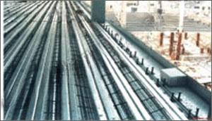 finished metal deck profile from machine