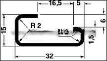 drawing of G din rail channels 3