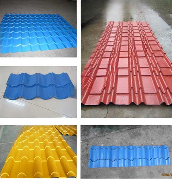 Single pressed mold steel tile forming machine