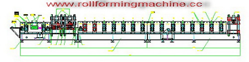 highway berrier cold roll forming machine drawing