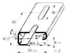 G shape with sizes for cold roll forming machine