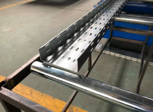 Finished cable trays from the roll forming machine